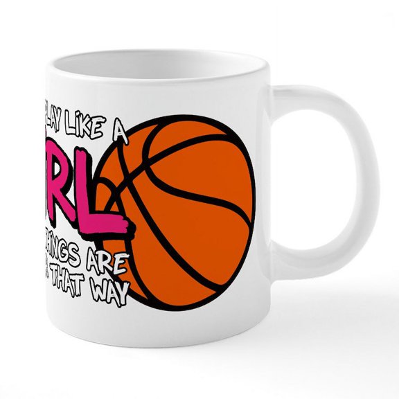 CafePress - Play Like A Girl - 20 Oz White Ceramic Mega Mug