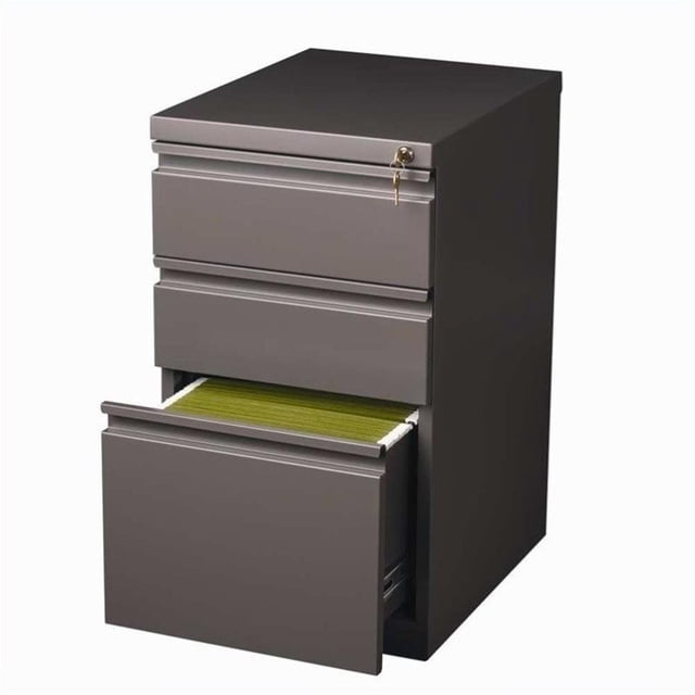 20 in. Mobile Pedestal 3-Drawer Box (Medium Tone)