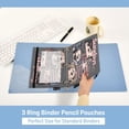 thumbnail image 5 of Dailycode 2 Pack Pencil Pouch for 3 Ring Binder Smooth Zipper Folders with Pockets Clear Window Pencil Case, Grey Sundays Collage, 5 of 6
