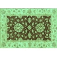 thumbnail image 1 of Ahgly Company Indoor Rectangle Oriental Turquoise Blue Traditional Area Rugs, 8' x 12', 1 of 4