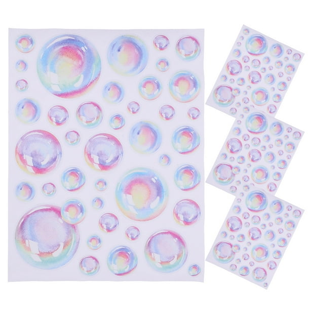 KAKOWELY hojas de pegatinas de pared con burbujas de agua, temática oceánica, para fiesta, hogar, baño, decoración, habitación infantil, fiesta de sirena, bricolaje