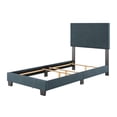thumbnail image 4 of CorLiving Celeste Modern Upholstered Adult Twin Bed Frame with Headboard, Box Spring Required, Blue, 4 of 7