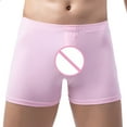 thumbnail image 4 of Fridja Hommes Décontracté Mode Uni Séduisant Taille Élastique Respirant Boxeurs Caleçons Courts Classique Multipack Culottes, 4 of 5