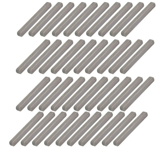 Unique Bargains 30mmx3mmx3mm Carbon Steel Key Stock Keystock Gray 40pcs