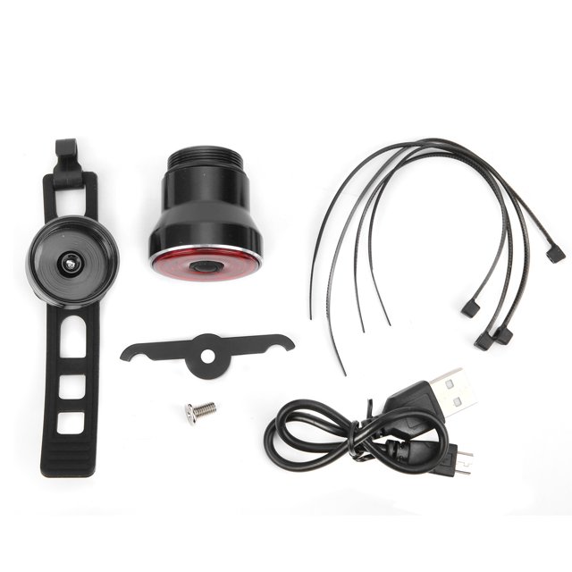 Luz de inducción de freno de bicicleta ztto impermeable luz trasera LED USB recargable luz trasera de bicicleta negra