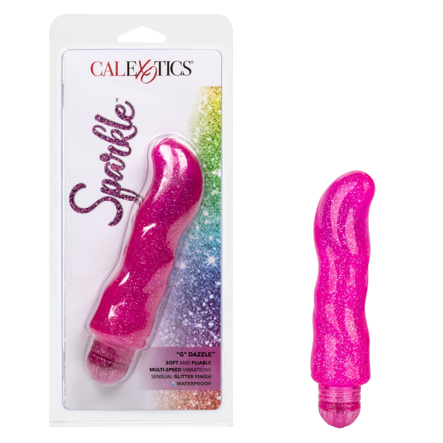 CalExotics Sparkle 'G-Spot' Dazzle Multi-Speed Glitter Finish Vibrator - Purple