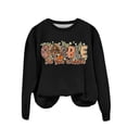 thumbnail image 1 of WEAIXIMIUNG Chandail en Molleton Blanc pour Femmes Mignon Dinde Imprimé Action de Grâce Col Rond Chandail en Molleton Ajusté Pull Décontracté Manches Longues Chemises d'Entraînement Amples Blouse Décontractée Manches Longues, 1 of 5
