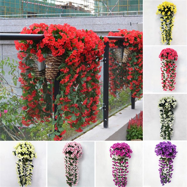 Teissuly Violet Hanging Flowers Artificial Decor, Silk Violet Simulation Hanging Plant Faux Hanging Royal Violets Hanging Artificial Orchid Teissuly WER202310160525