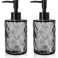 thumbnail image 1 of Dispensador de jabón de Vidrio de 330ml-Dispensador de jabón de Vidrio con Bomba de plástico-Dispensador de jabón líquido de Manos para baño y Cocina líquido,loción,Gel de ducha-2pcs, 1 of 7