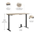 thumbnail image 3 of Bowery Hill 48W Adjustable Standing Desk in Natural Elm - Engineered Wood, 3 of 7