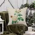 thumbnail image 3 of Botanical Plant Throw Pillow Covers 18x18 Inch Green Leaves Flower Floral Print Vintage Spring Summer Outdoor Farmhouse Decorative Throw Pillows Cases Set of 4 for Home Couch Sofa Decor, 3 of 6
