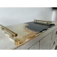 thumbnail image 4 of Rectangular Wavy Resin/Epoxy Serving Tray with Flakes Hand made, 4 of 22
