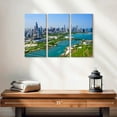 thumbnail image 2 of Elephant Stock Downtown Chicago And Lake Michigan Wall Art - Horizontal Multi Panel Canvas - Living Room Wall Decor - City Multi Panel - Blue And Gray Decor - 23" x 14", 2 of 4