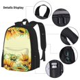 thumbnail image 3 of Disketp Sunflowers On A Yellow Background Mochila Estampada de Gran Capacidad con Lonchera y Estuche, Set de 3 Piezas para Estudiantes, 3 of 7