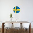 thumbnail image 3 of 9.84in Round Wall Clock Frameless No Glass Silent Non-Ticking Pvc Board Stand For Tabletop Or Wall Kitchen Living Room Office Bedroom Sweden Flag Swedish, 3 of 9