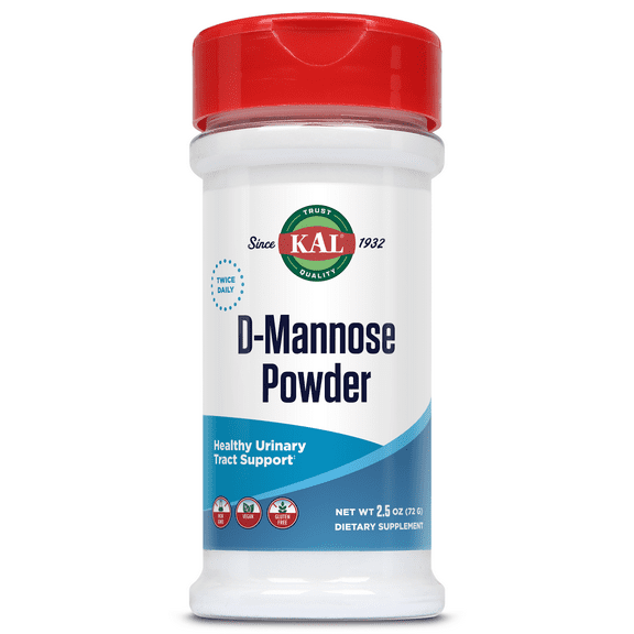 KAL D-Mannose 1600mg | Fast-Dissolving Powder to Support Urinary Tract Health | Unflavored | 2.5oz | 45 Servings