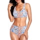 thumbnail image 1 of Traje de baño de dos piezas con estampado de bikini dividido para aventuras acuáticas, talla P2 XL, estilo étnico chic, 1 of 5