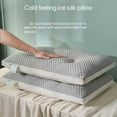 thumbnail image 4 of 2pcs 3D Ice Pillow - Hypoallergenic Cooling Neck Support Pillow with Breathable Cube Design, No Sagging, 100% Polyester, Gray Bohemian Style for Adults, Perfect Holiday Gift for Parents & Friends, 4 of 13