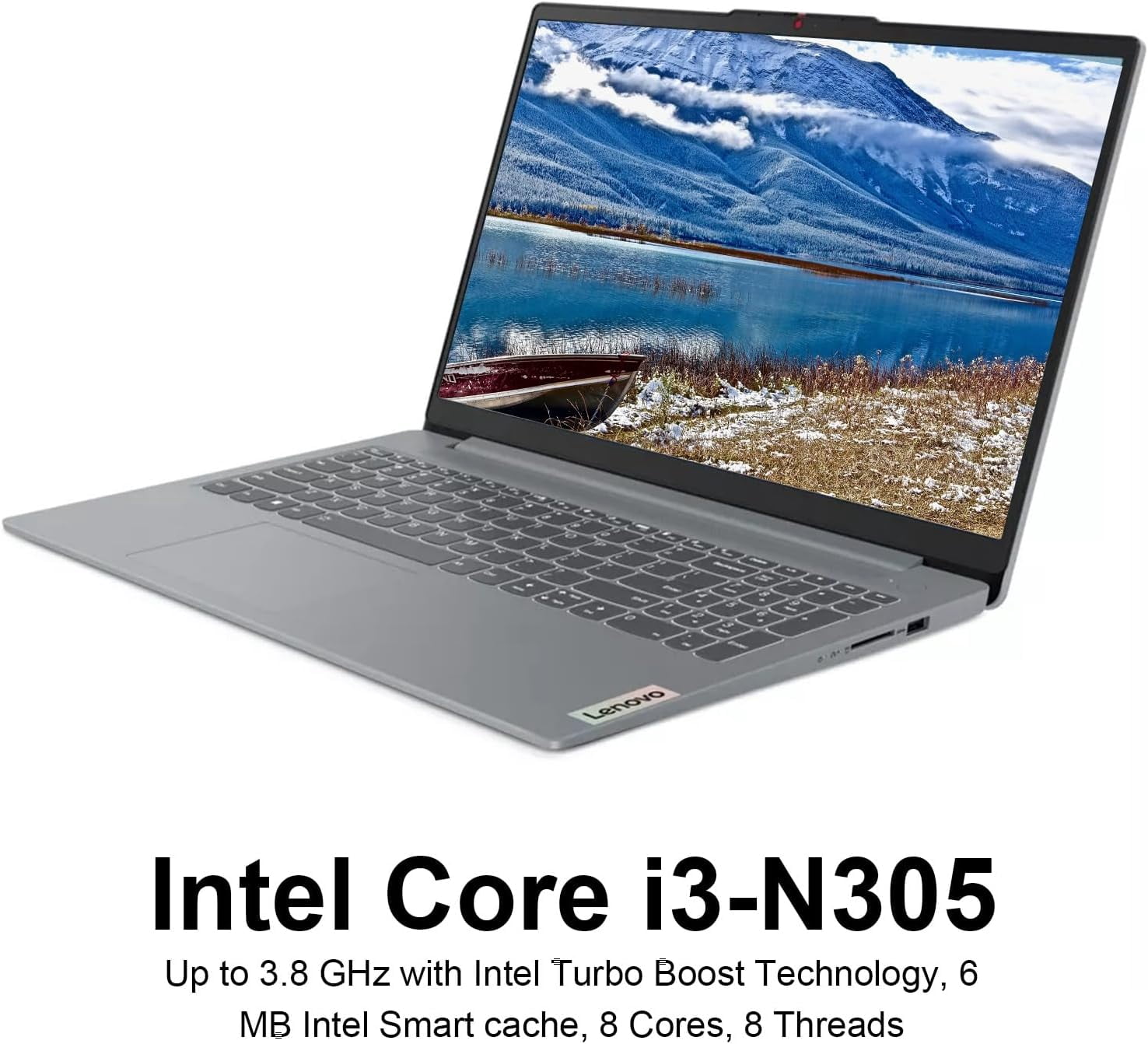 Lenovo IdeaPad Slim 3i Laptop, 15.6" FHD Student Laptops, Intel Core i3-N305, 8GB LPDDR5 RAM, 256GB SSD, Intel UHD Graphics, Webcam, Wi-Fi 6, Bluetooth 5, Windows 11 Home, Arctic Grey
