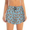 thumbnail image 2 of Daiia Funny Lobsters Pattern Women's 2 in 1 Running Shorts - Lightweight Athletic Workout Gym Yoga Shorts Liner with Phone Pockets-XX-Large, 2 of 7