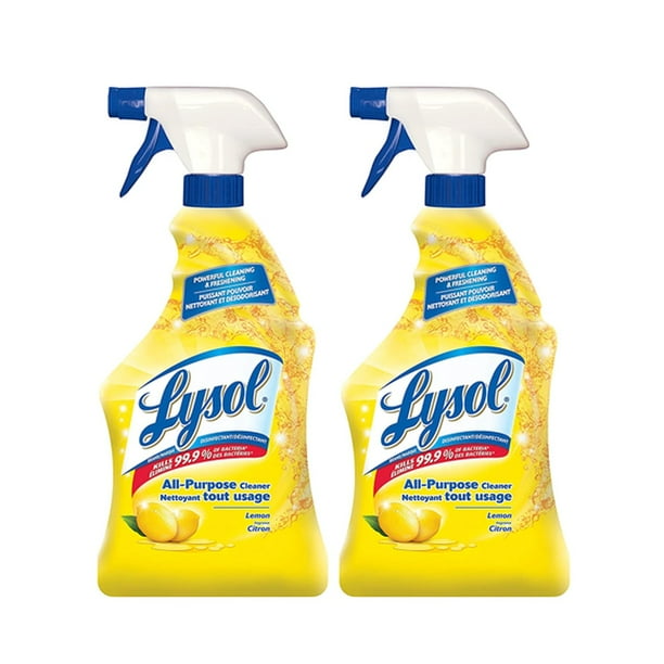 Lysol All Purpose Cleaner Spray, Lemon Breeze, 2 Bottles of 22 oz, 44