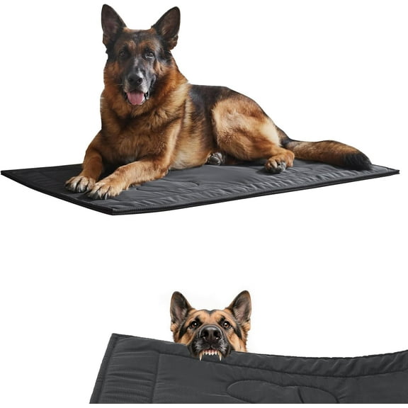 Chew Proof Dog Crate Pad for Large Dogs, Indestructible Dog Bed for Aggressive Chewers, Durable and Undestroyable Crate Mat for Kennel, Thin Mat Indoor and Outdoor 28"x47"