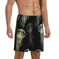 thumbnail image 2 of Pofeuu Jellyfish Print Men's Soft Woven Elastic Waistband Sleep Pajama Short-Medium, 2 of 6