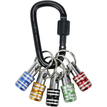 Stainless Steel 1/4" Hex Keychain Post Extensions Drill Bit Sleeve 34mm/1.33" - Multicolor 5 Pcs
