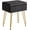 Black, variant on Multifunctional Storage Vanity Stool with Flip Tabletop, Adjustable Metal Legs & PU Leather - 40x30x48cm Ottoman Footrest for Makeup, Living Room, Entryway, White WBD014W