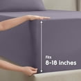 thumbnail image 6 of Nestl California King Sheet Sets, 1800 Series Deep Pocket 4 Piece, Luxury Soft Microfiber Bed Sheet Sets, GRAYISH PURPLE, 6 of 8