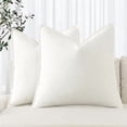 thumbnail image 1 of Chenchen Decorative Linen Pillow Covers 20x20 Inch Cream White Boho Farmhouse Neutral Couch Throw Pillows for Bed Pack of 2 Accent Modern Pillowcase Sofa Livingroom Home Decor, 1 of 1