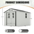 thumbnail image 2 of Villeston 8x8 Outdoor Storage Shed with four daylight Windows Lockable Doors,White, 2 of 6