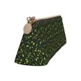 thumbnail image 3 of Goofa Green Branch Olive Pattern Pencil Case Portable Stylish Triangle Pencil Pouch with Zipper Leather Cosmetic Pouch Bag Makeup Cosmetic Pencil Pouch, 3 of 9