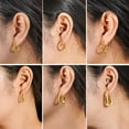 thumbnail image 2 of Conjunto de Joyas JeenMata 6 Pares Chapados en Oro Amarillo Varios Tamaños Diseños Elegantes y Modernos, 2 of 5