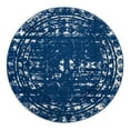 thumbnail image 3 of Unique Loom Lennon Collection Area Rug - Zal (4' 1" Round Navy Blue/Ivory), 3 of 7
