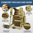 thumbnail image 2 of MIRACOL Baby Diaper Bag with Changing Pad - Large Military Daddy Gear Backpack for Hiking Travel Camping -Army Style for Men Active Dad Tan, 2 of 8