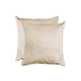 thumbnail image 1 of Natural Torino Geneva Neutral Cowhide Pillow | 2-Pack | 18"x18", 1 of 3