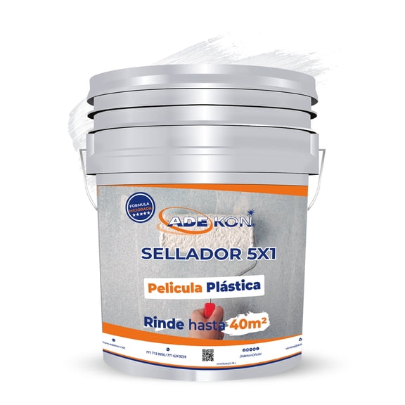 Sellador 5x1 ADEKON 19L transparente PARA porosidades pinturas hogar