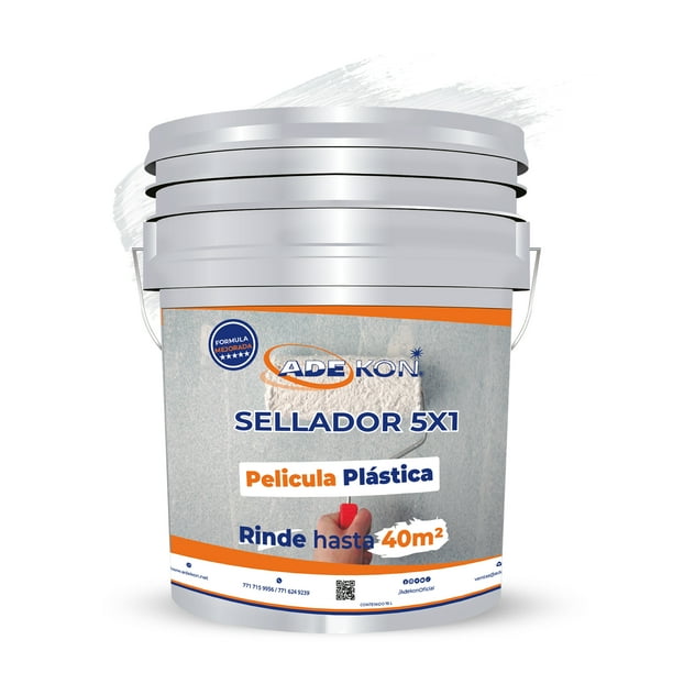Sellador 5x1 ADEKON 19L transparente PARA porosidades pinturas hogar