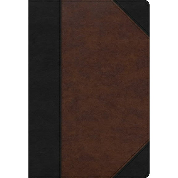 CSB Super Giant Print Reference Bible, Black/Brown LeatherTouch (Hardcover)
