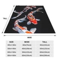 thumbnail image 3 of Fotbe Tricolor Koi Fish Trio Manta de Franela Acolchonada con Estampado, Súper Suave y Esponjosa, Extra Grande para Sofá, Cama, Uso Todo el Año-80"x60", 3 of 7