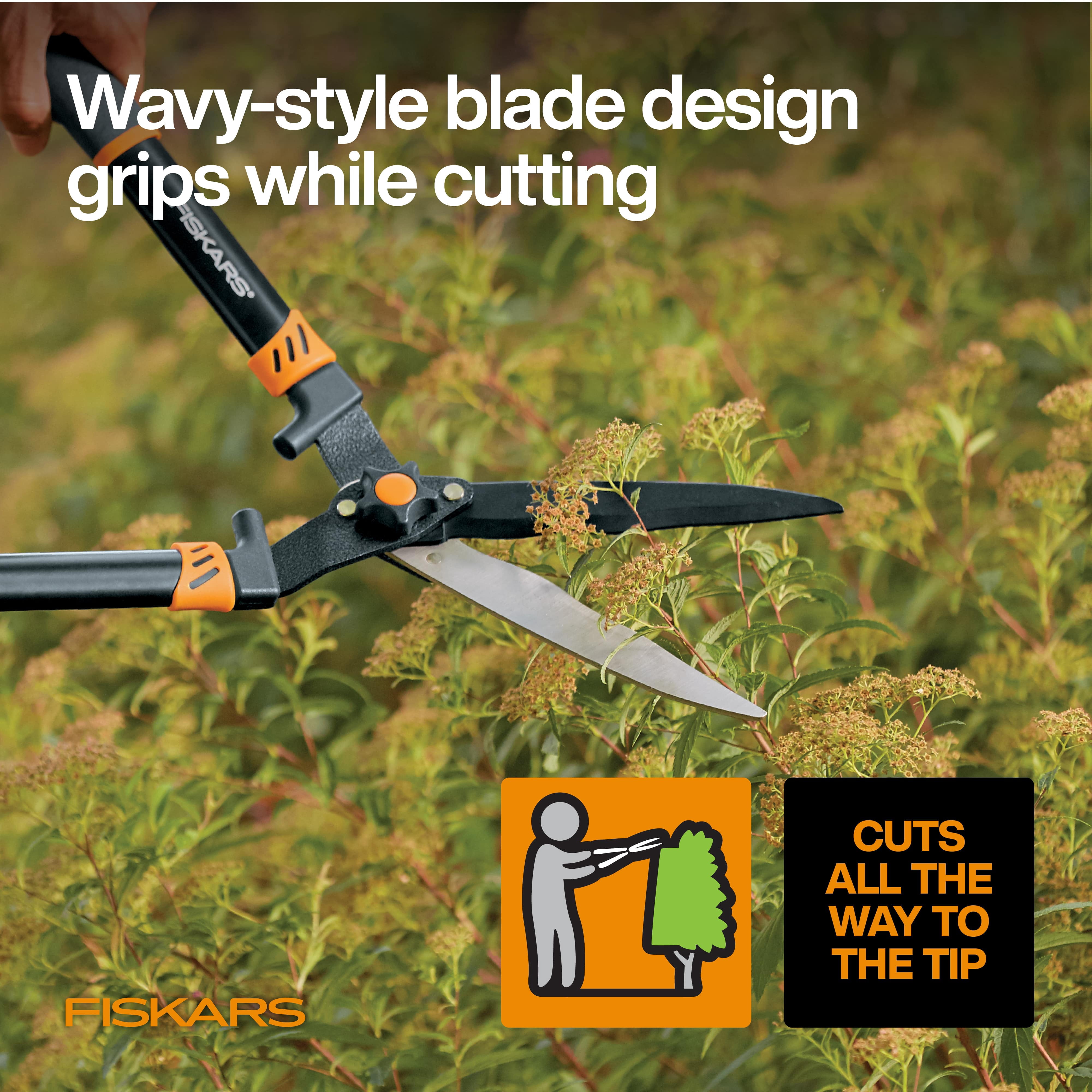 Fiskars Lopper and Pruner Garden Tool 3-Piece Set with Stainless Steel Blades, Black and Orange