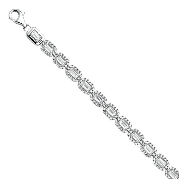 14K Swarovski CZ Bracelet - 7.5"