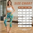 thumbnail image 6 of SCRAWLGOD Capri Yoga Pants with Pockets High Waisted Legging for Women, Active Breathable Yoga Pants with Tummy Control for Workout Running Gym, Butterfly Tie-Dye Blue Green, XS, 6 of 7