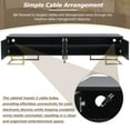 thumbnail image 4 of Aukfa Modern TV Stand for TVs up to 80'' with Metal Handles & Cabinet for Living Room, Black, 4 of 7