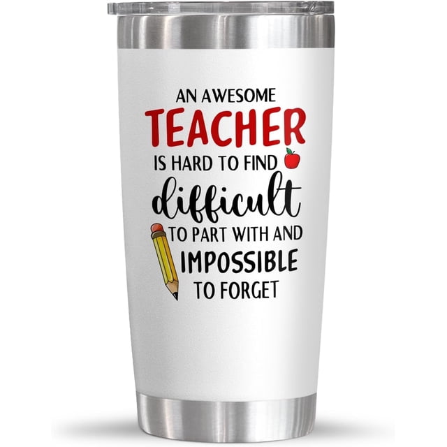 Teacher Appreciation Gifts For Women - Teacher''s Day, Graduation, Christmas, Birthday Gifts, Teacher Gifts For Women, Thank You Gifts For Coworkers - 20 Oz Stainless Steel Tumbler