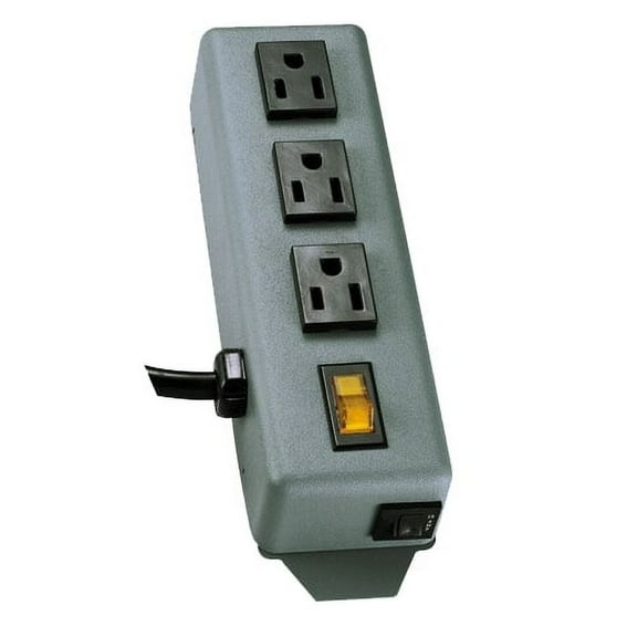 WABER INDUSTRIAL POWER STRIP METAL 3 OULTET 5-15P 6FT CORD