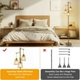 thumbnail image 6 of 70" Dimmable Metal Modern Floor Lamp, Tree Standing Tall Lamps for Living Room with 3 Stepless Dimmable Bulb Included, Farmhouse Industrial Floor Lamp Standing Tree Lamp with Elegant Cage Tall Lam, 6 of 8