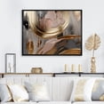 thumbnail image 2 of Designart "Infinity Circles in Golden and Pink Abstract IV" Extra Large Abstract Framed Wall Art - Modern Gold Abstract Liquid Ink Hallway Framed Wall Art Decor, 2 of 7