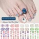 thumbnail image 2 of Pegatinas de uñas para dedos de los pies, calcomanías artísticas de manicura, cubierta completa, adhesivo extraíble, decoración de parches de uñas DIY, 22 puntas por hoja, 2 of 7